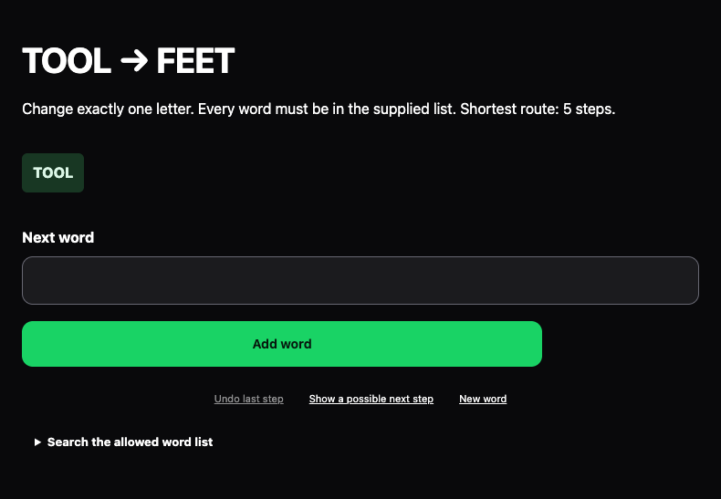 Actual Feetle gameplay preview